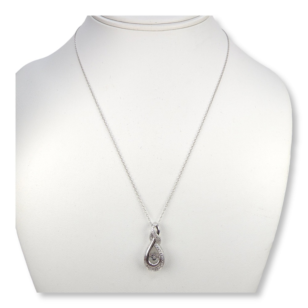 Sterling Silver 925 Diamond Pendant with Chain Necklace O.C. Tanner Jewelry Co. - Picture 3 of 7